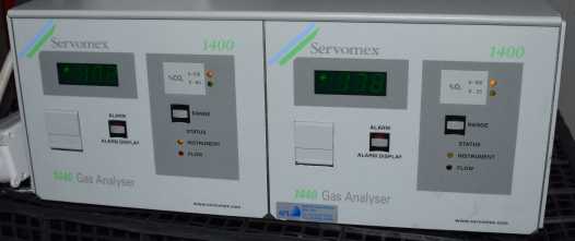 Servomex CO2-O2 gas analyzer